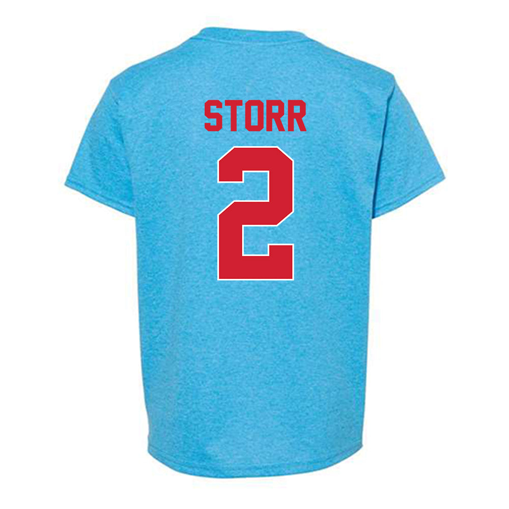 Ole Miss - NCAA Men's Basketball : AJ Storr - Youth T-Shirt-2