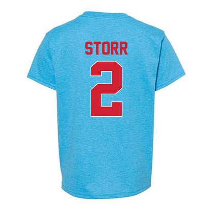 Ole Miss - NCAA Men's Basketball : AJ Storr - Youth T-Shirt-2
