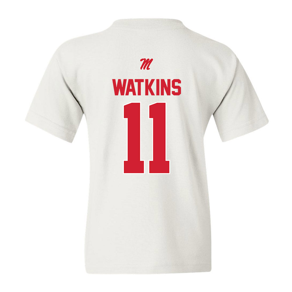 Ole Miss - NCAA Football : Jordan Watkins - Youth T-Shirt