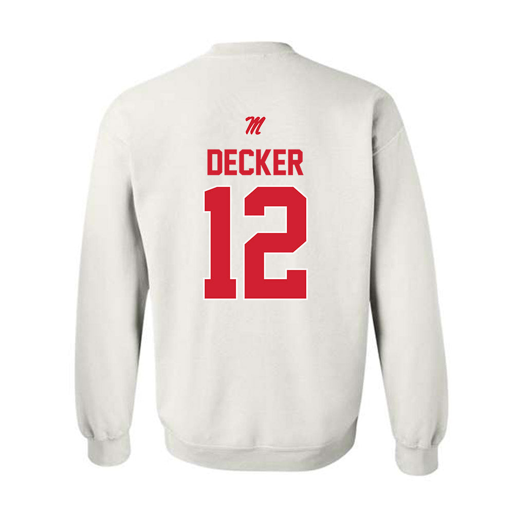 Ole Miss - NCAA Baseball : Dominic Decker - Crewneck Sweatshirt-1