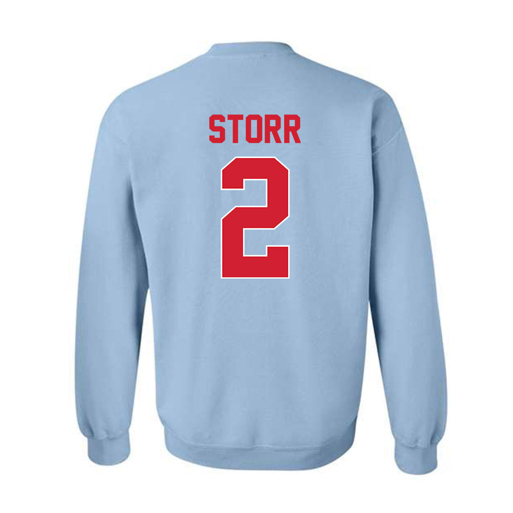 Ole Miss - NCAA Men's Basketball : AJ Storr - Crewneck Sweatshirt-1