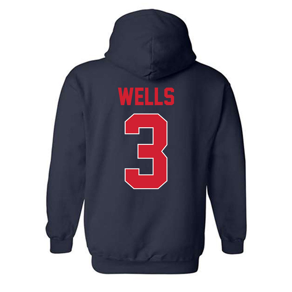 Ole Miss - NCAA Football : Antwane Wells - Hooded Sweatshirt-3