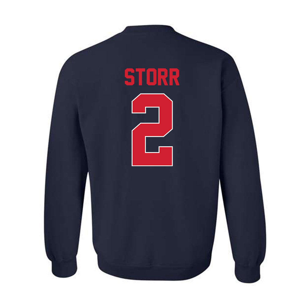Ole Miss - NCAA Men's Basketball : AJ Storr - Crewneck Sweatshirt-1