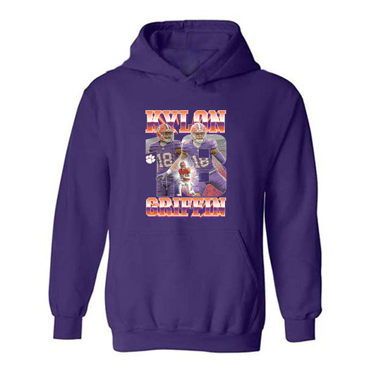 Clemson - NCAA Football : Kylon Griffin - Player Collage Hooded Sweatshirt