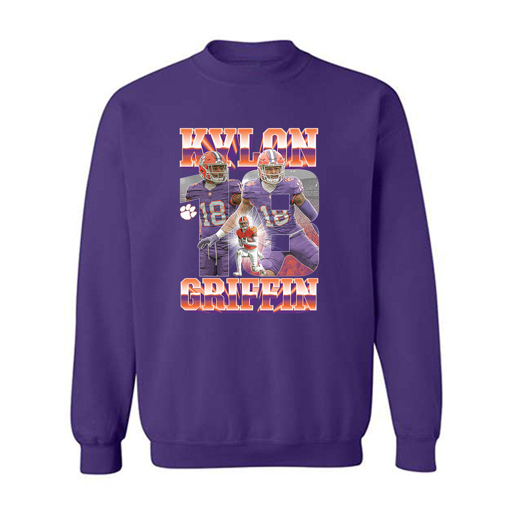 Clemson - NCAA Football : Kylon Griffin - Player Collage Crewneck Sweatshirt