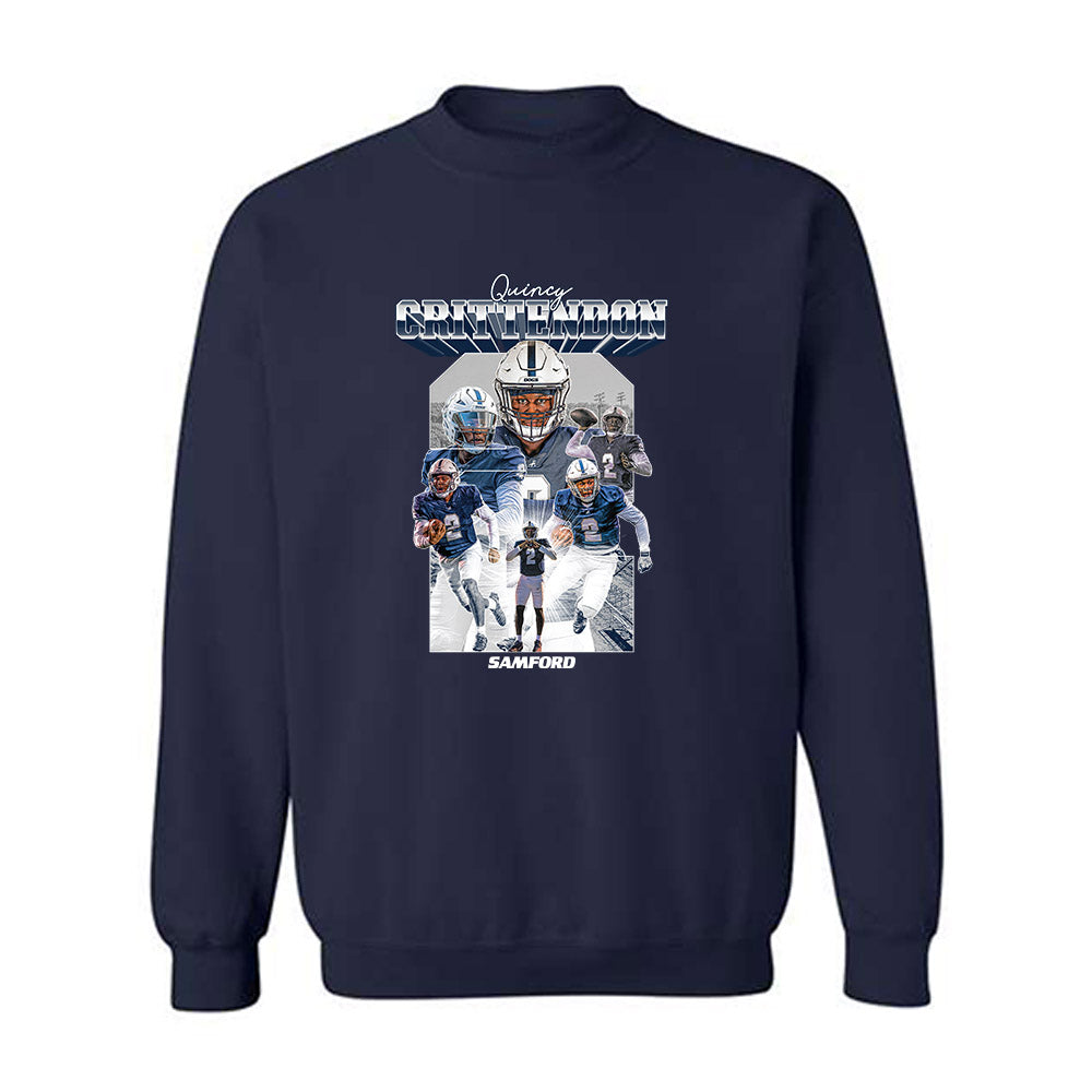 Samford - NCAA Football : Quincy Crittendon - Player Collage Crewneck Sweatshirt