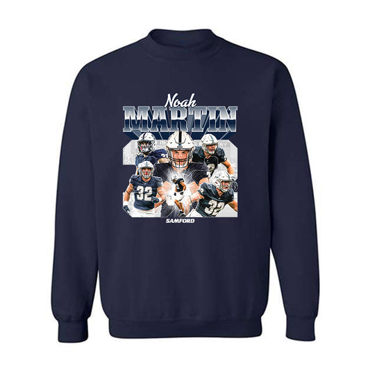 Samford - NCAA Football : Noah Martin - Player Collage Crewneck Sweatshirt