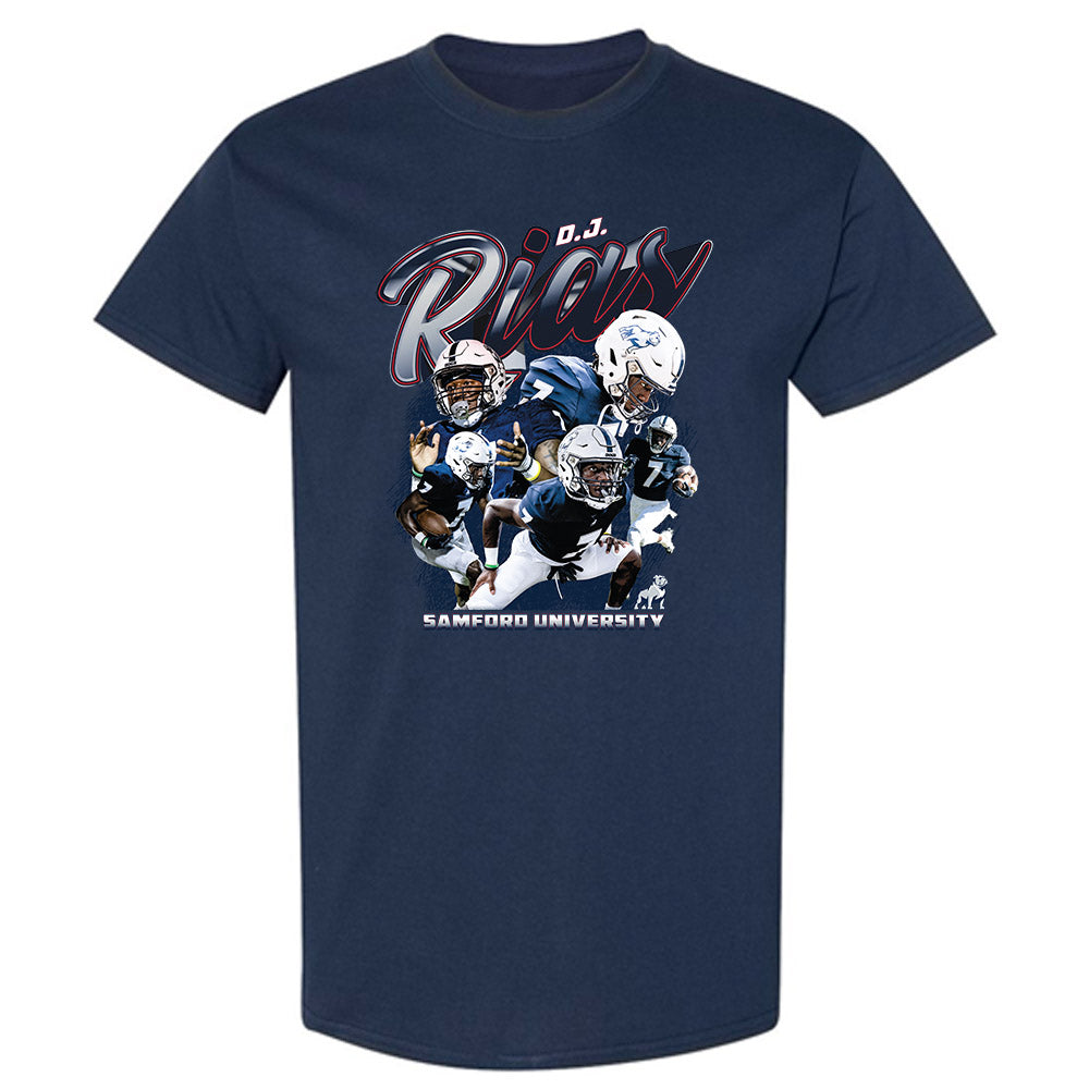 Samford - NCAA Football : Dj Rias - Player Collage T-Shirt