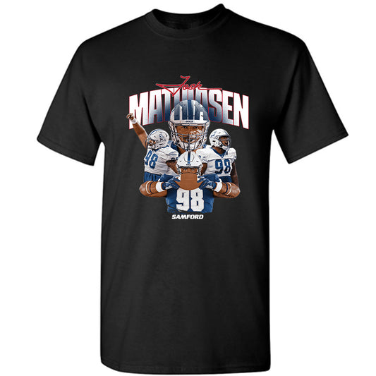 Samford - NCAA Football : Joshua Mathiasen - Player Collage T-Shirt