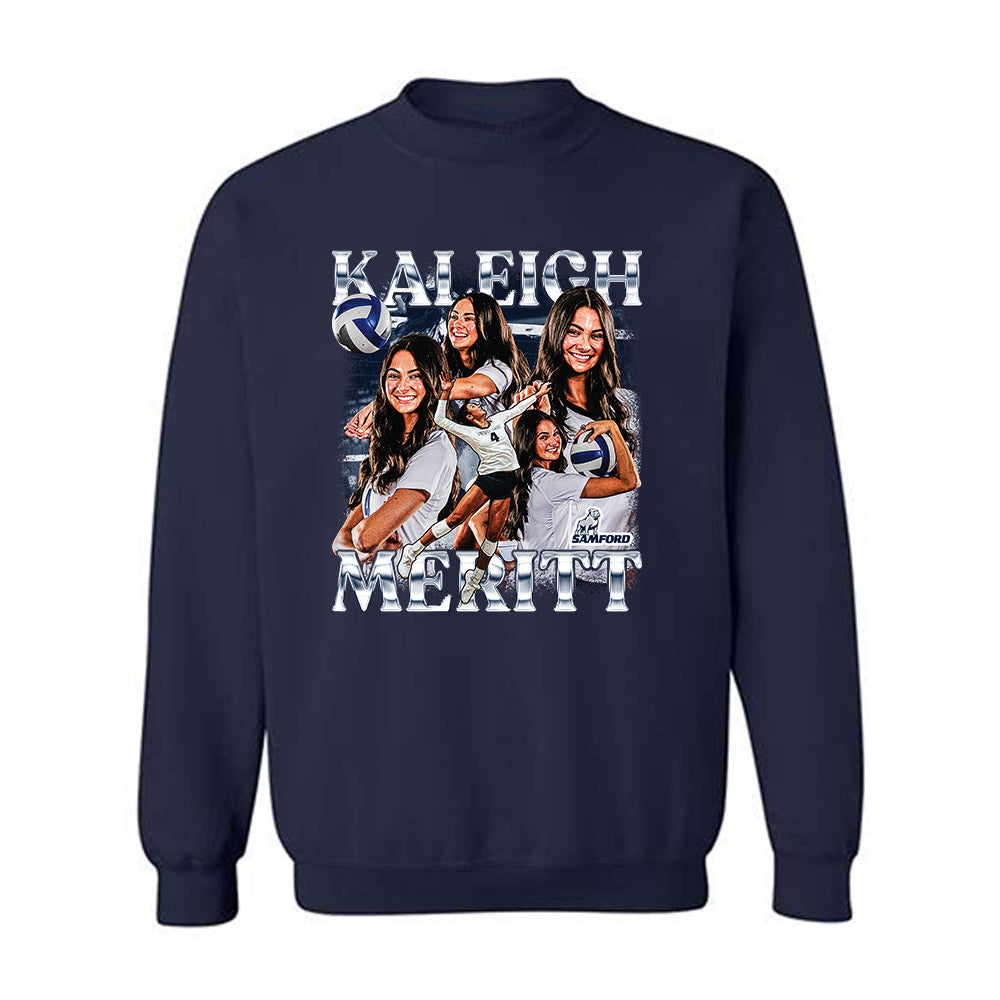 Samford - NCAA Women's Volleyball : Kaleigh Meritt - Player Collage Crewneck Sweatshirt