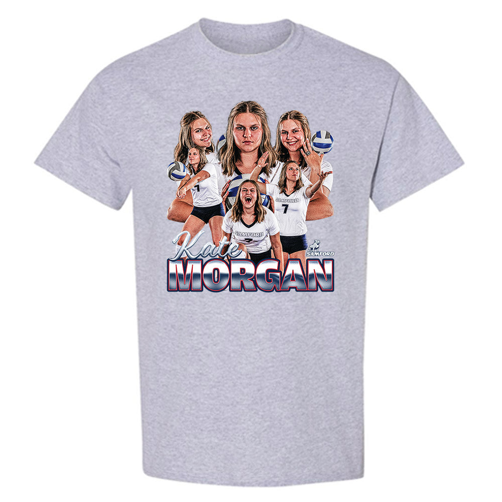 Samford - NCAA Women's Volleyball : Kate Morgan - Player Collage T-Shirt