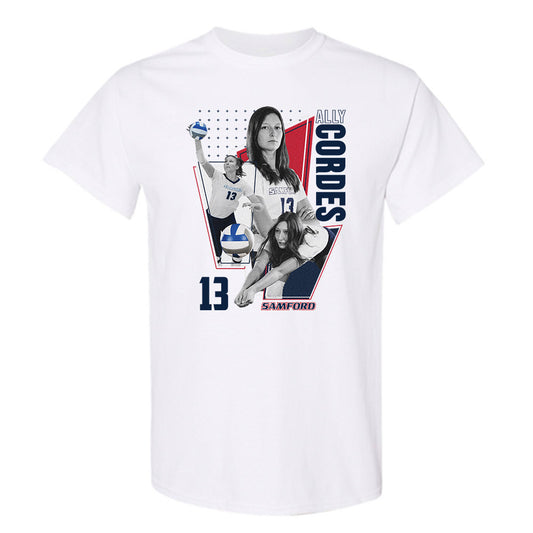 Samford - NCAA Women's Volleyball : Ally Cordes - Player Collage T-Shirt