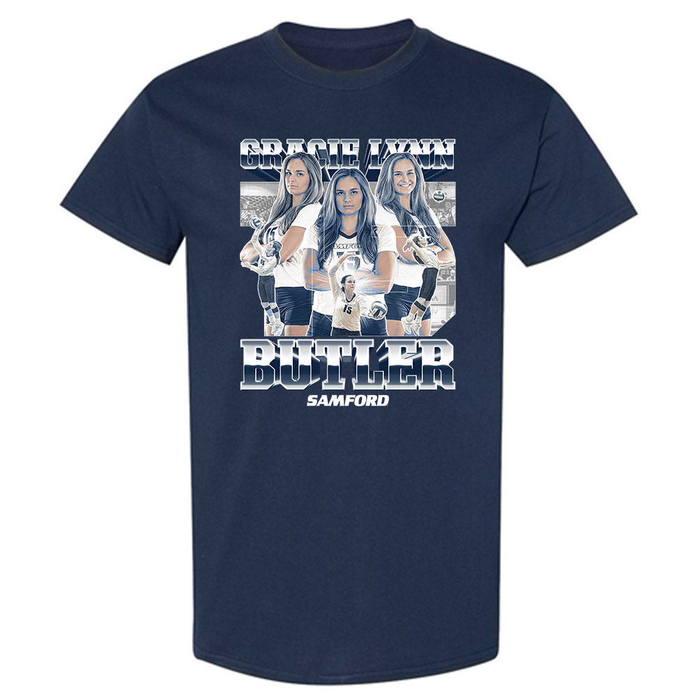 Samford - NCAA Women's Volleyball : Gracie Lynn Butler - Player Collage T-Shirt