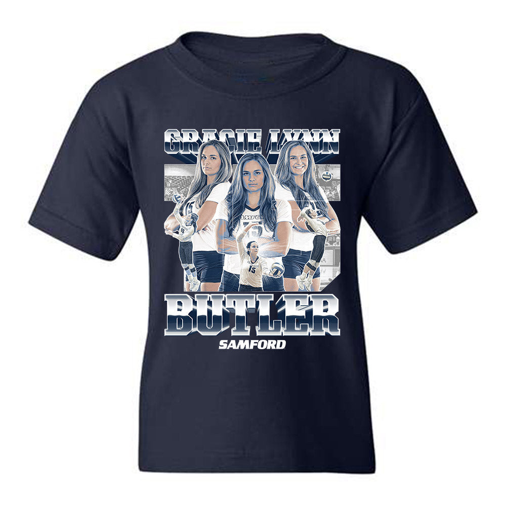 Samford - NCAA Women's Volleyball : Gracie Lynn Butler - Player Collage Youth T-Shirt