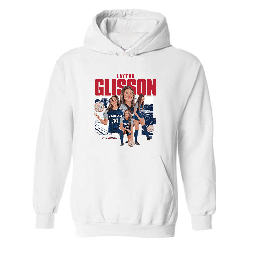 Samford - NCAA Women's Soccer : Layton Glisson - Player Collage Hooded Sweatshirt