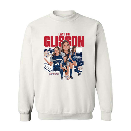 Samford - NCAA Women's Soccer : Layton Glisson - Player Collage Crewneck Sweatshirt