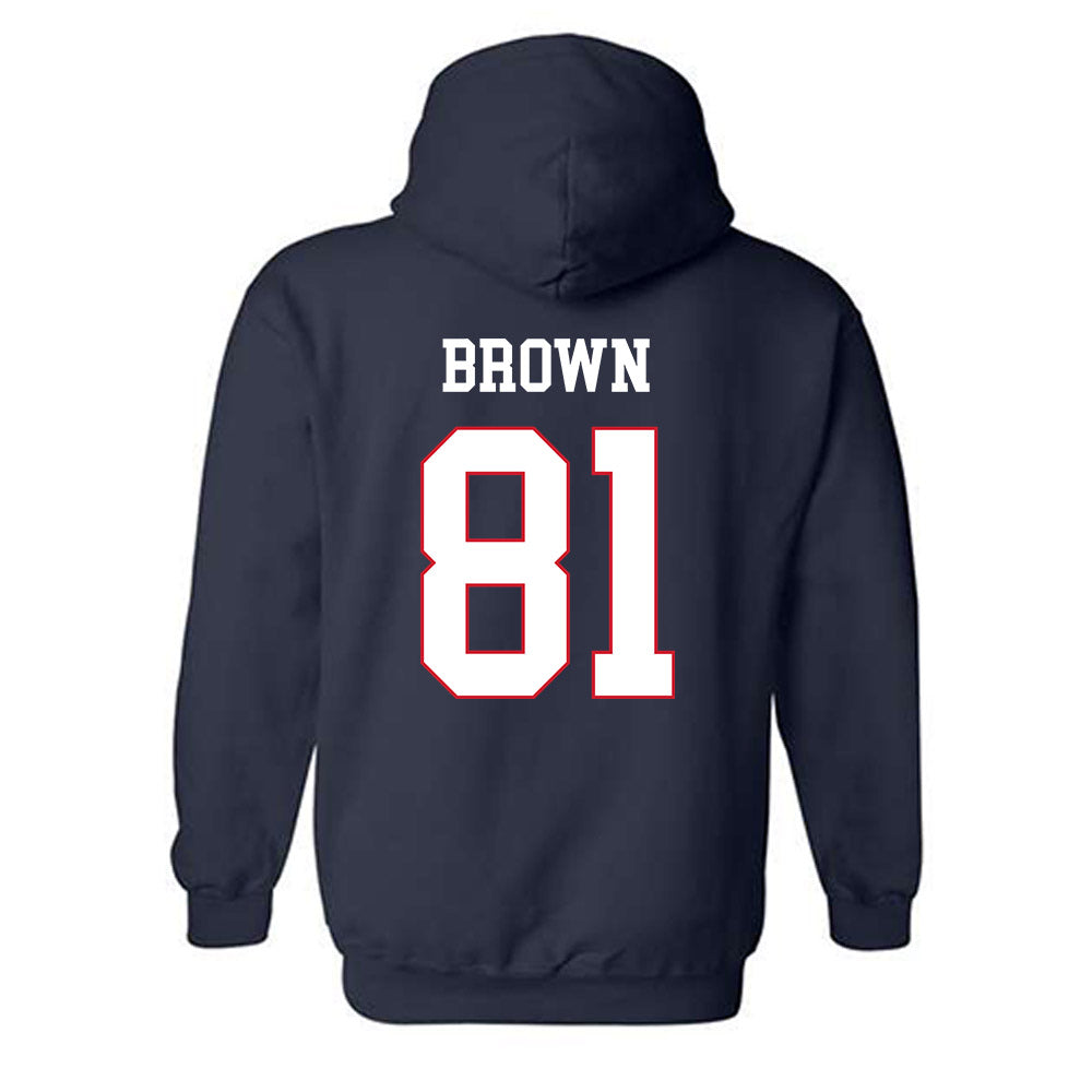 Fresno State - NCAA Football : Jordan Brown - Generic Shersey Hooded Sweatshirt-1