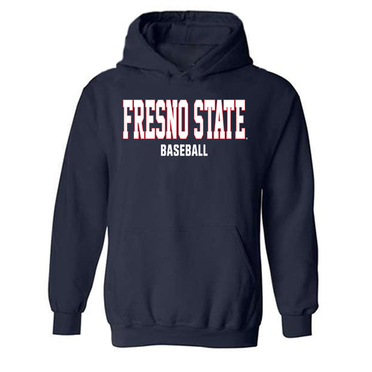 Fresno State - NCAA Baseball : Wyatt Thornbury - Generic Shersey Hooded Sweatshirt-0