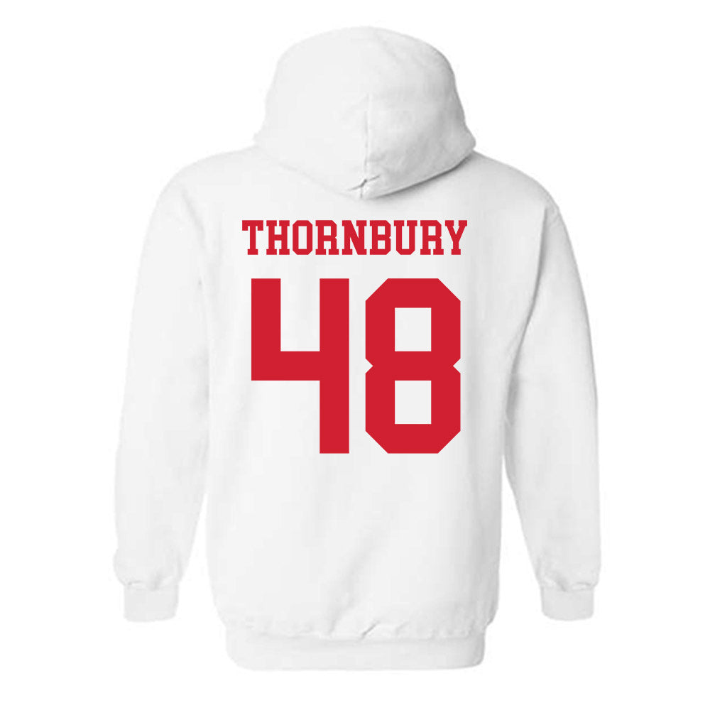 Fresno State - NCAA Baseball : Wyatt Thornbury - Generic Shersey Hooded Sweatshirt-1