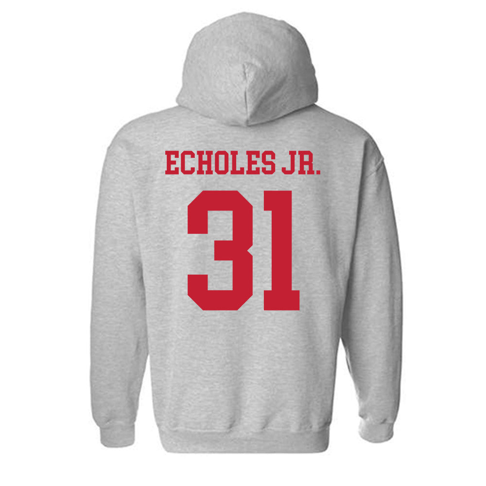 Ball State - NCAA Football : DeJuan Echoles Jr. - Classic Shersey Hooded Sweatshirt-1