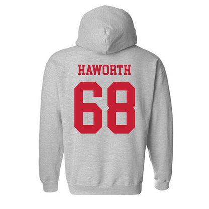 Ball State - NCAA Football : Grant Haworth - Classic Shersey Hooded Sweatshirt-1