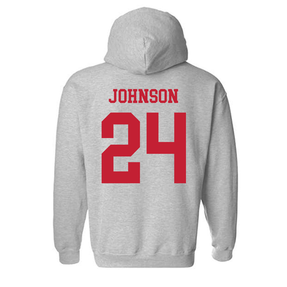 Ball State - NCAA Baseball : Keegan Johnson - Classic Shersey Hooded Sweatshirt-1