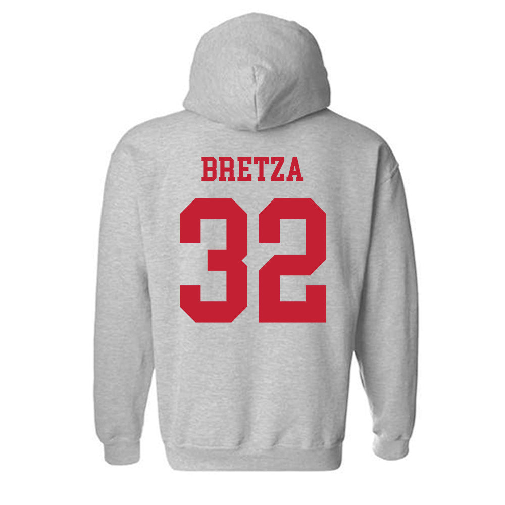 Ball State - NCAA Baseball : Zander Bretza - Classic Shersey Hooded Sweatshirt-1