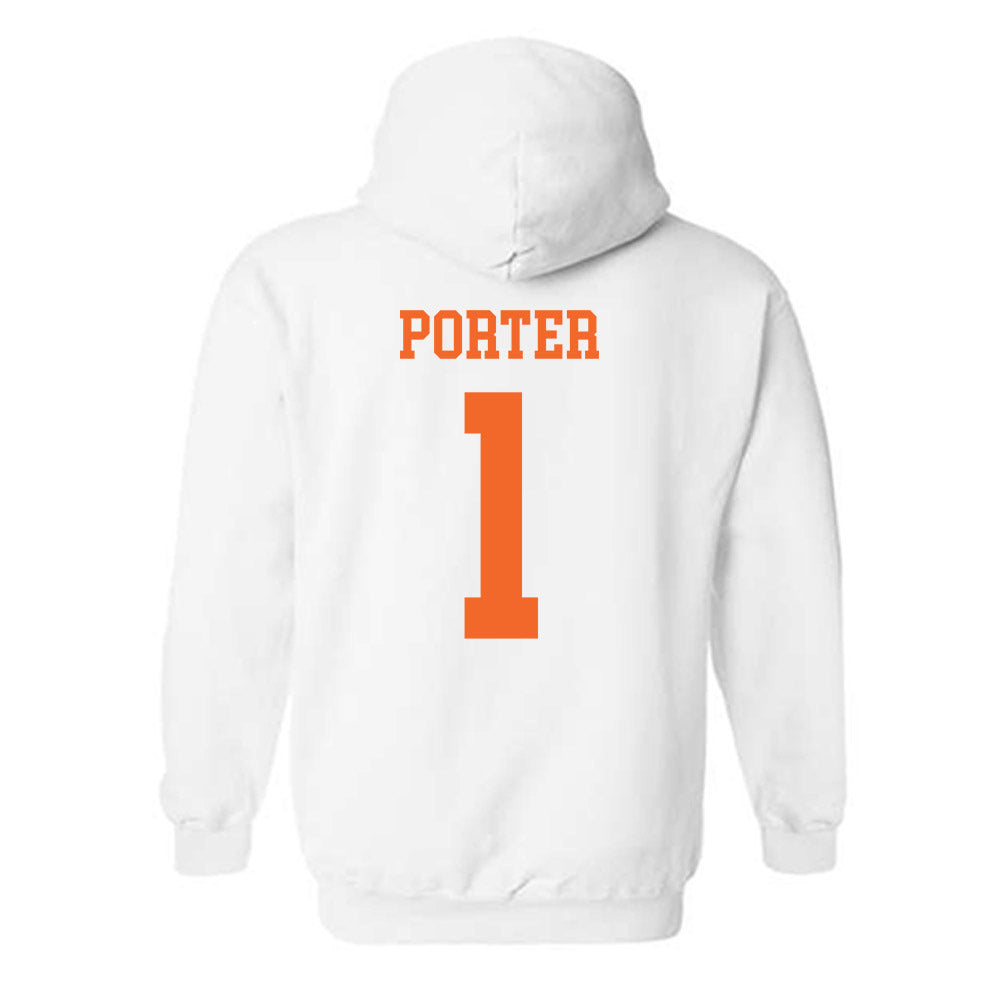 Clemson - NCAA Men's Basketball : Jestin Porter - Classic Shersey Hooded Sweatshirt-1