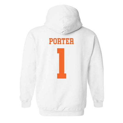 Clemson - NCAA Men's Basketball : Jestin Porter - Classic Shersey Hooded Sweatshirt-1