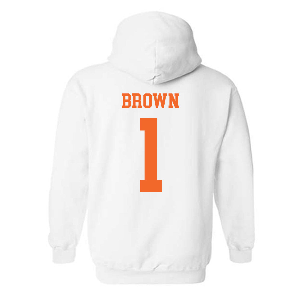Clemson - NCAA Football : Max Brown - Classic Shersey Hooded Sweatshirt-1