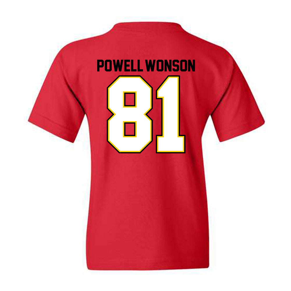 Maryland - NCAA Football : Jahmari Powell-Wonson - Youth T-Shirt