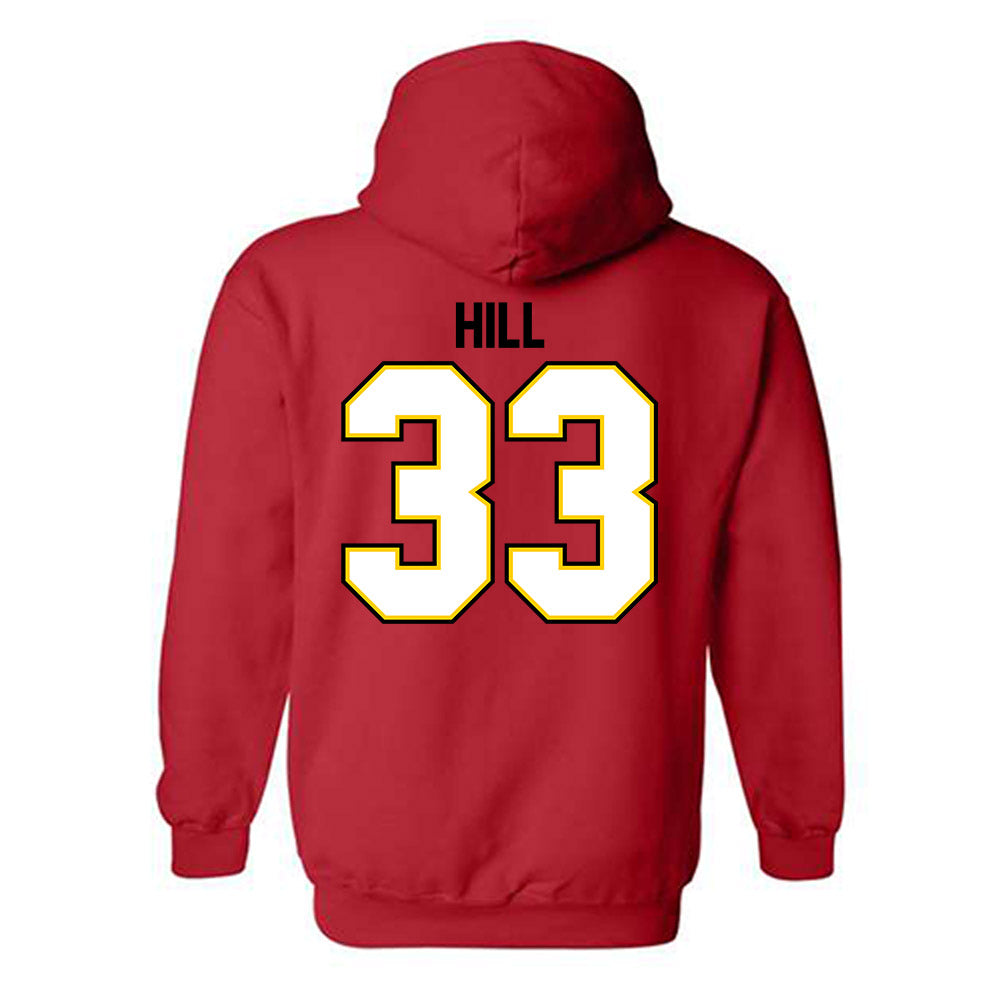 Maryland - NCAA Baseball : Aden Hill - Classic Shersey Hooded Sweatshirt-1