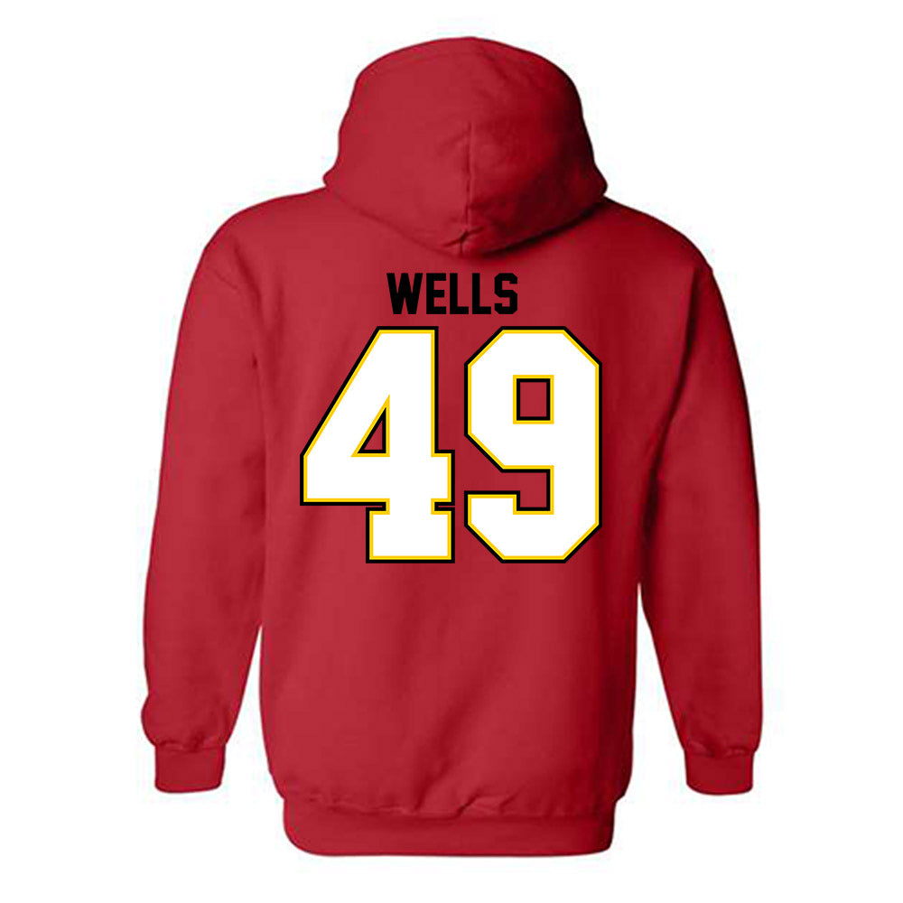 Maryland - NCAA Football : Chris Wells - Classic Shersey Hooded Sweatshirt-1
