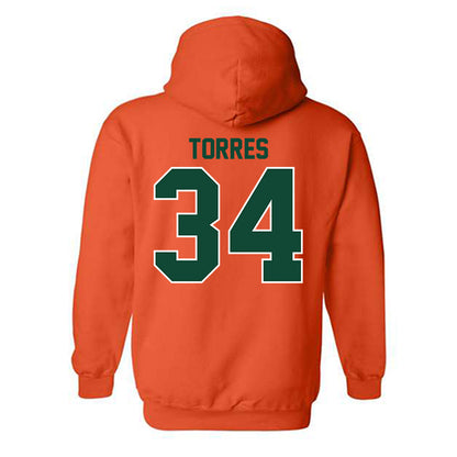 Miami - NCAA Baseball : Michael Torres - Classic Shersey Hooded Sweatshirt-1