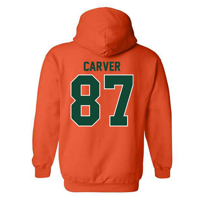 Miami - NCAA Football : Hunter Carver - Classic Shersey Hooded Sweatshirt-1