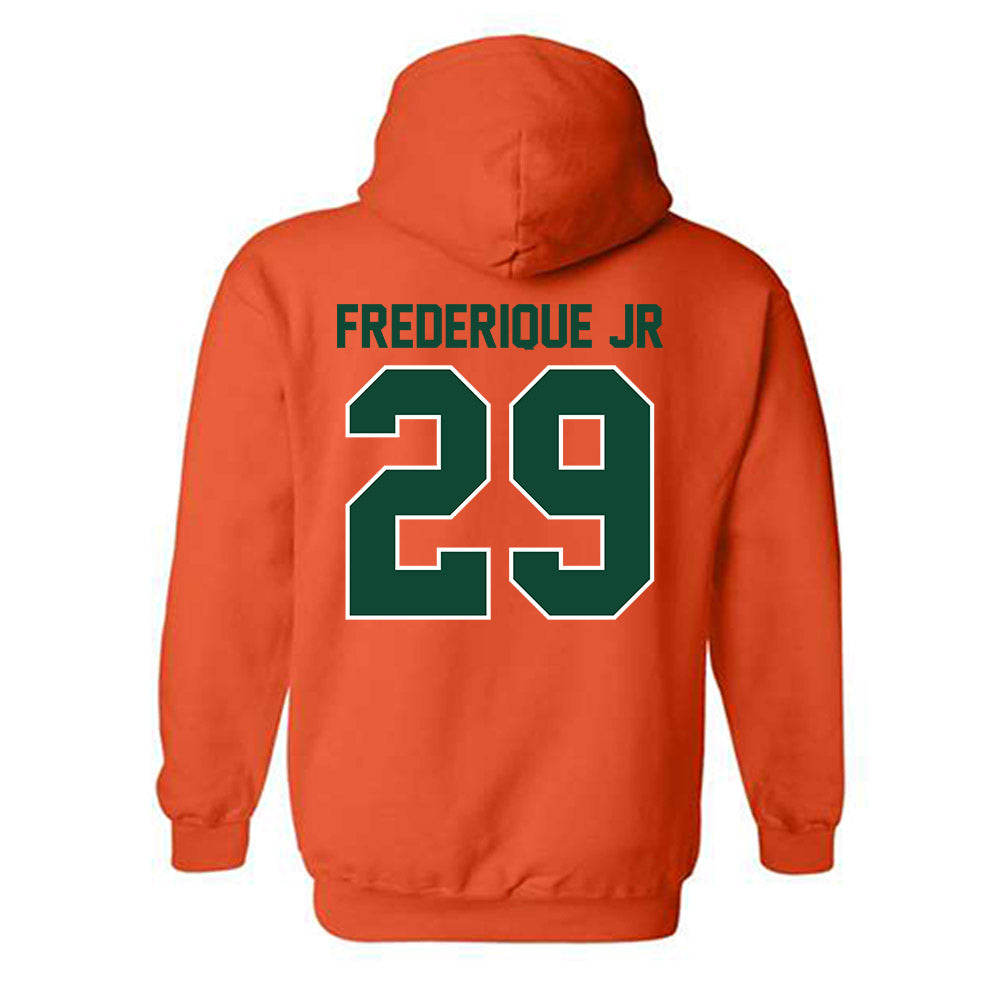 Miami - NCAA Football : Romanas Frederique Jr - Classic Shersey Hooded Sweatshirt-1