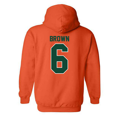Miami - NCAA Football : CharMar Brown - Classic Shersey Hooded Sweatshirt-1