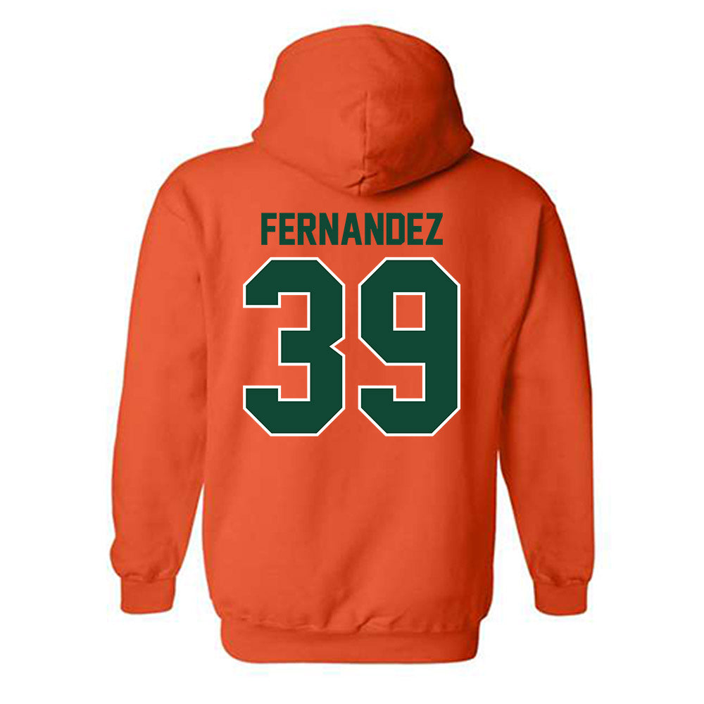 Miami - NCAA Baseball : Michael Fernandez - Classic Shersey Hooded Sweatshirt-1