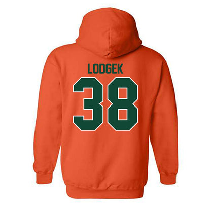 Miami - NCAA Baseball : Jake Lodgek - Classic Shersey Hooded Sweatshirt-1