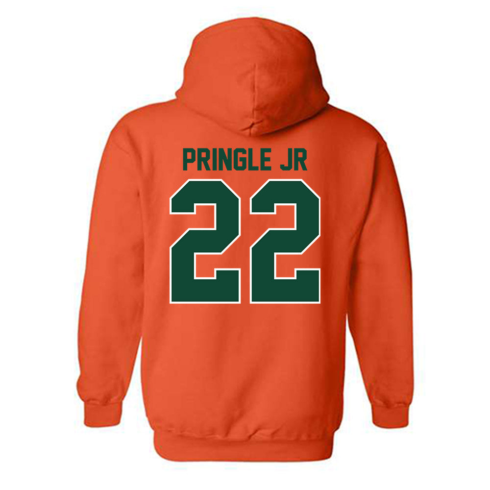 Miami - NCAA Football : Girard Pringle Jr - Classic Shersey Hooded Sweatshirt-1