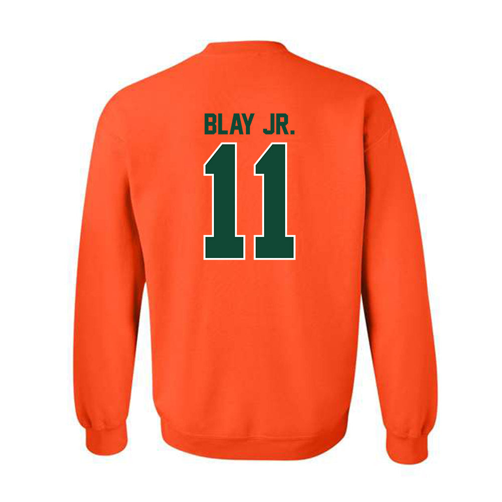Miami - NCAA Football : David Blay Jr. - Classic Shersey Crewneck Sweatshirt-1