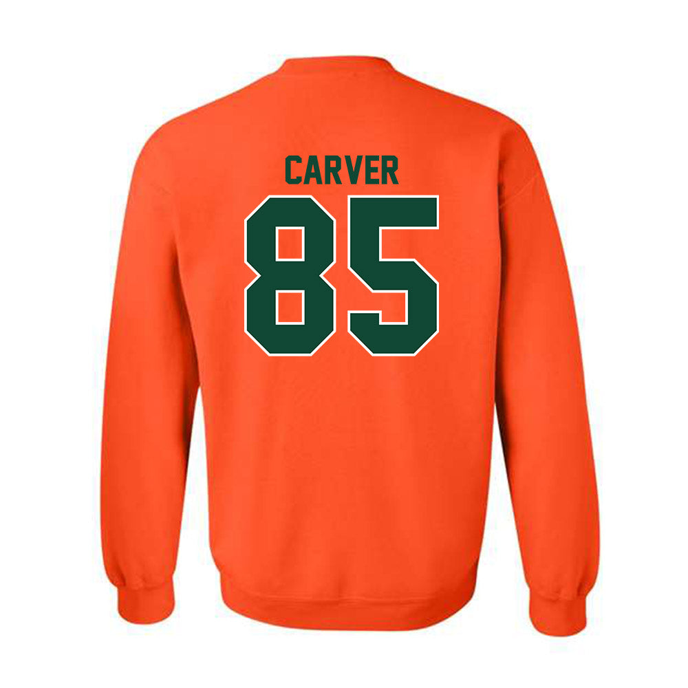 Miami - NCAA Football : Jackson Carver - Classic Shersey Crewneck Sweatshirt