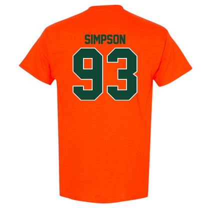 Miami - NCAA Football : Donta Simpson - Classic Shersey T-Shirt-1