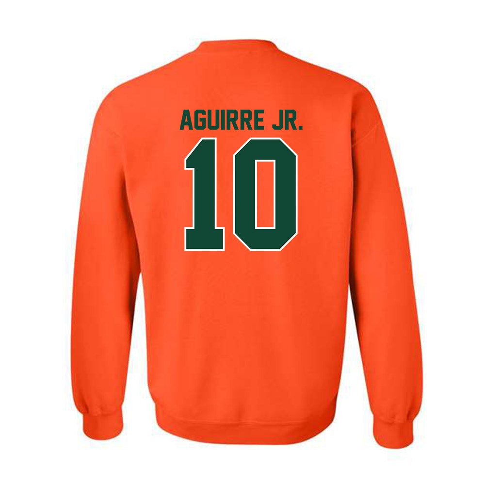 Miami - NCAA Football : Raul Aguirre Jr. - Classic Shersey Crewneck Sweatshirt-1