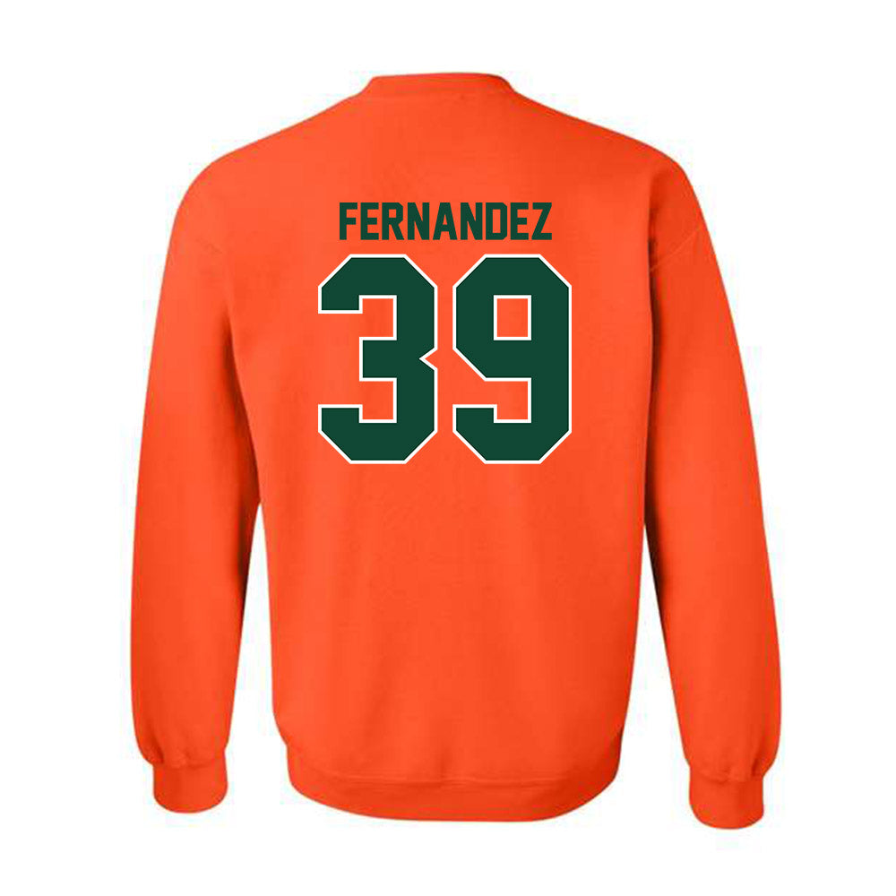 Miami - NCAA Baseball : Michael Fernandez - Classic Shersey Crewneck Sweatshirt-1