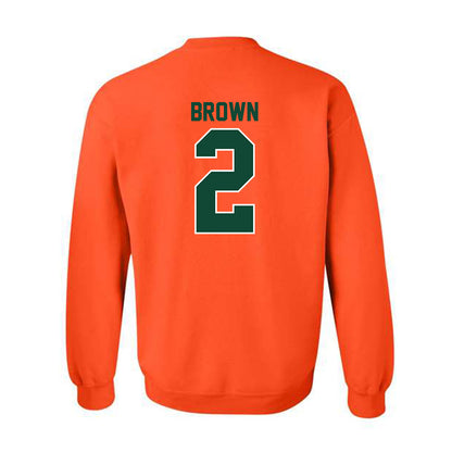 Miami - NCAA Football : Damari Brown - Classic Shersey Crewneck Sweatshirt-1