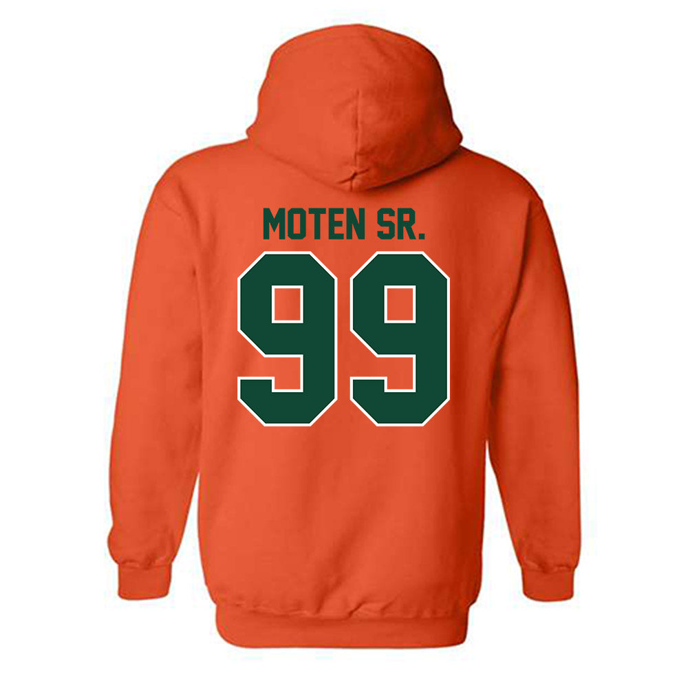 Miami - NCAA Football : Ahmad Moten Sr. - Classic Shersey Hooded Sweatshirt-1