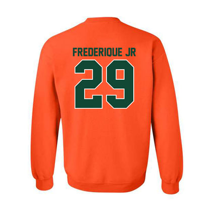 Miami - NCAA Football : Romanas Frederique Jr - Classic Shersey Crewneck Sweatshirt-1