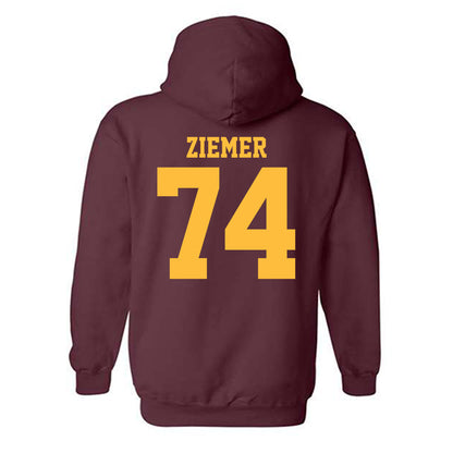 Minnesota - NCAA Men's Ice Hockey : Brodie Ziemer - Classic Shersey Hooded Sweatshirt-1