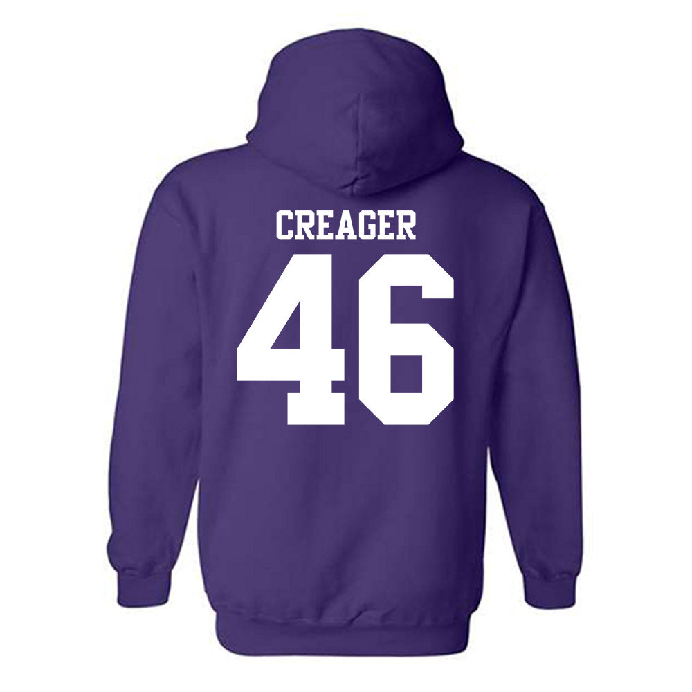 Northwestern - NCAA Football : Lincoln Creager - Classic Shersey Hooded Sweatshirt-1